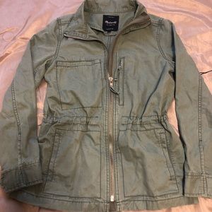 MADEWELL khaki military JACKET 100% cotton